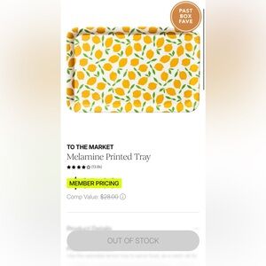 Lemon Pattern Serving Tray